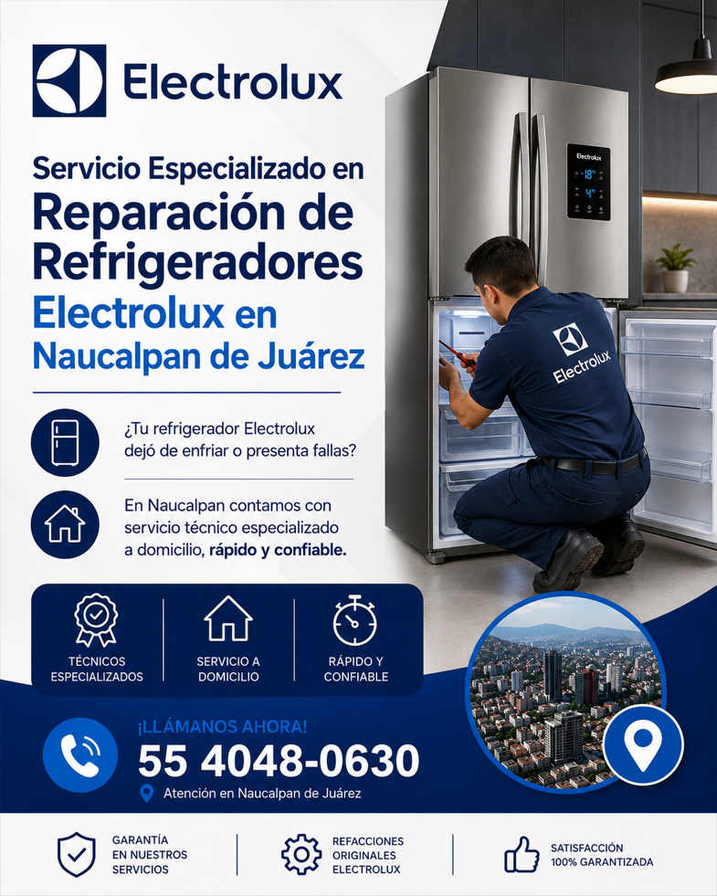 REPARACIÓN DE REFRIGERADORES ELECTROLUX EN NAUCALPAN